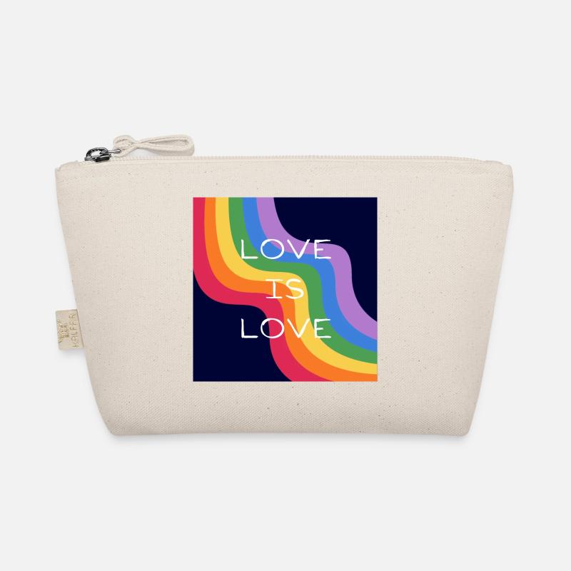 Liebe ist Liebe. Regenbogen-Design. Bio-Täschchen