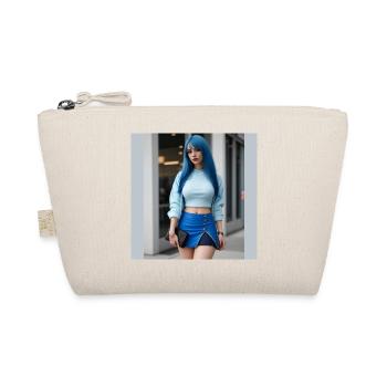 Blau mit femininem Stil - Bio-Täschchen - Natur - Vorne