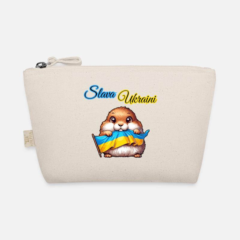 Chien de prairie mignon avec drapeau ukrainien Trousse biologique