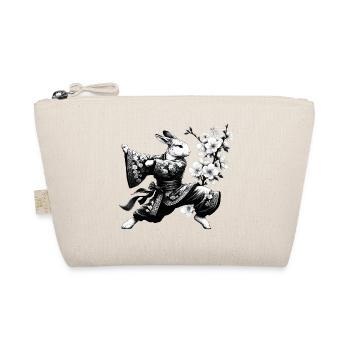 Bunny with kimono in a kung fu fighting position - Organic Pouch - nature - Front