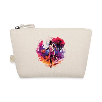 Basketball player surrounded by sunset, illustration - Organic Pouch - nature - Front