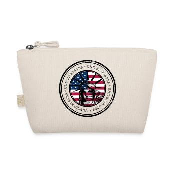 Liberty Flag Circle - Organic Pouch - nature - Front