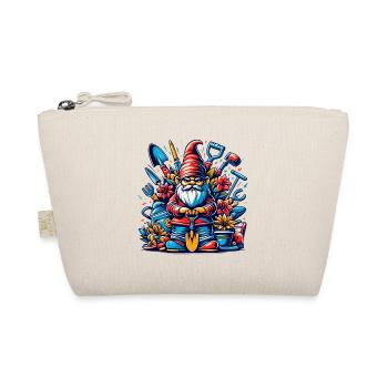 Nain de jardin coloré et sinistre avec des fleurs et des outils - Trousse biologique - nature - Devant