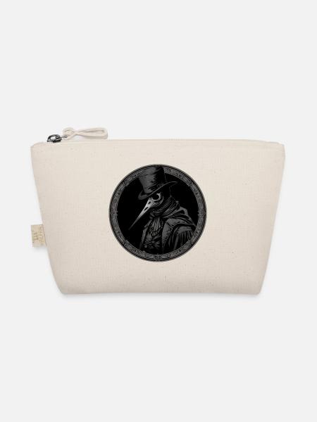 Pestdoktor, Gothic, Tod, Steampunk, Halloween - Bio-Täschchen - Natur - Vorne