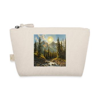 Mountains, Landscape, Nature, Trees, Sun - Organic Pouch - nature - Front
