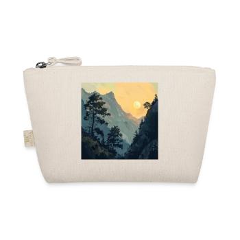 Mountains, Landscape, Nature, Trees, Sun - Organic Pouch - nature - Front