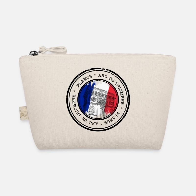 Paris Arc Tricolor Circle Organic Pouch