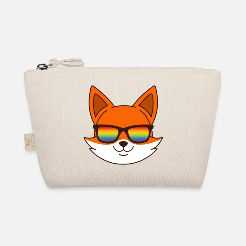 Renard avec lunettes de soleil arc-en-ciel Trousse biologique