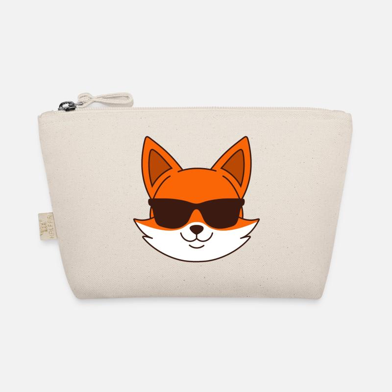 Fuchs mit Sonnenbrille - Bio-Täschchen - Natur