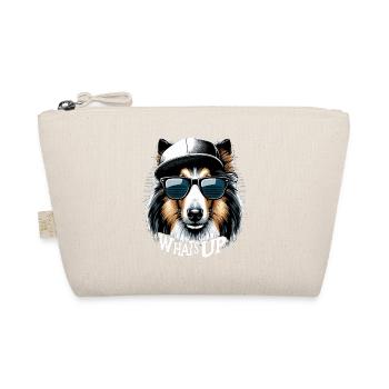 Collie What's Up Gangsta Gangster Dog Gift - Organic Pouch - nature - Front