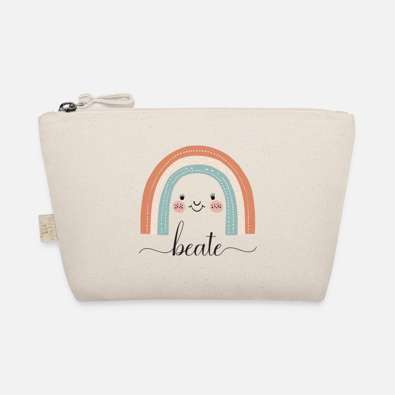 Beate! Regenbogen, personalisierbar Bio-Täschchen