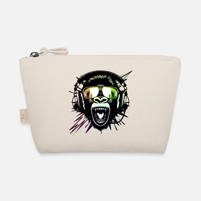 Affe mit Neonbrille Bio-Täschchen