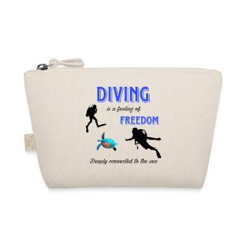 Diving Freedom Turtle - Organic Pouch - nature - Front