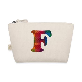 Letter F Vintage - Organic Pouch - nature - Front