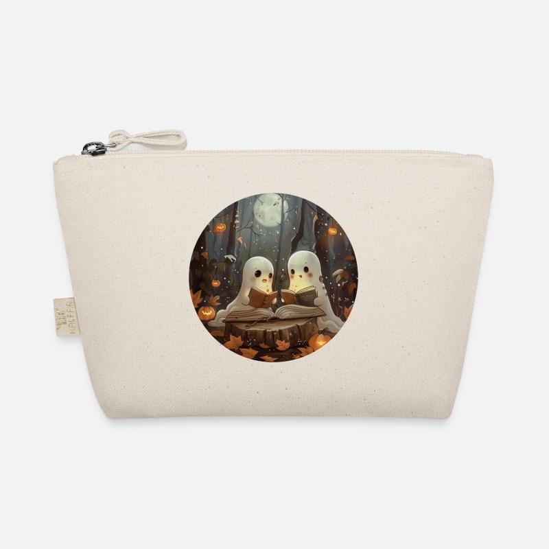 Ghosts, Reading, Book, Library, Halloween Organic Pouch