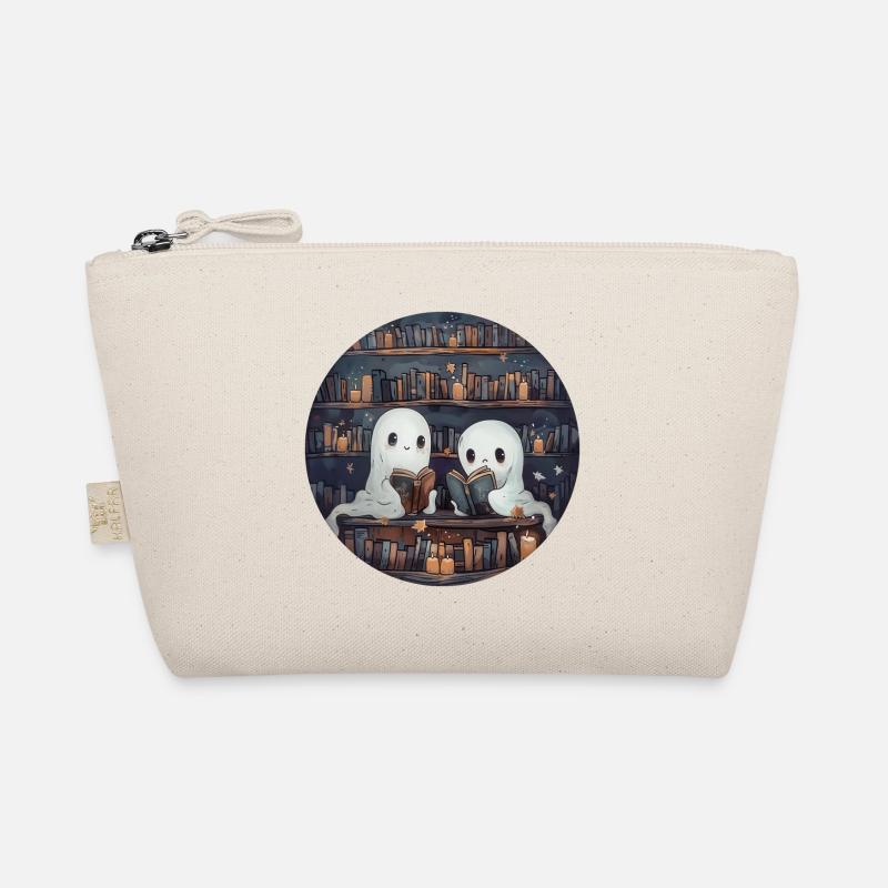 Ghosts, Reading, Book, Library, Halloween Organic Pouch