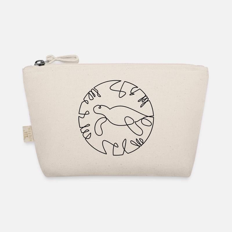 Turtle One Line Fine Art Bio-Täschchen