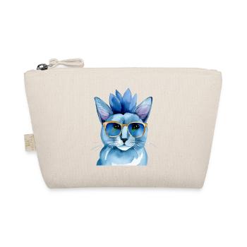 Punk Rock Cat Sunglasses Cat Shirt Gift - Organic Pouch - nature - Front
