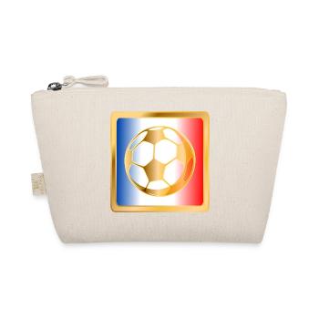 Fußball Flagge Frankreich Europa - Bio-Täschchen - Natur - Vorne