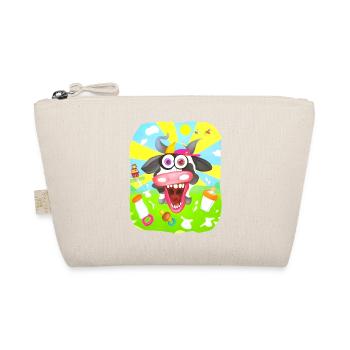 Crazy Cow: Spaßiges Design für Gute Laune - Bio-Täschchen - Natur - Vorne