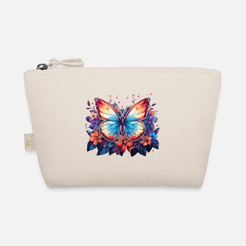Butterfly, Flowers, Spring, Nature Organic Pouch