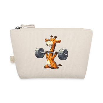 Giraffe with Dumbbell Fitness Workout Training - Organic Pouch - nature - Front