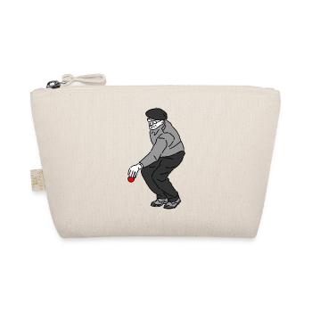Petanque Spieler Linkshänder - Bio-Täschchen - Natur - Vorne
