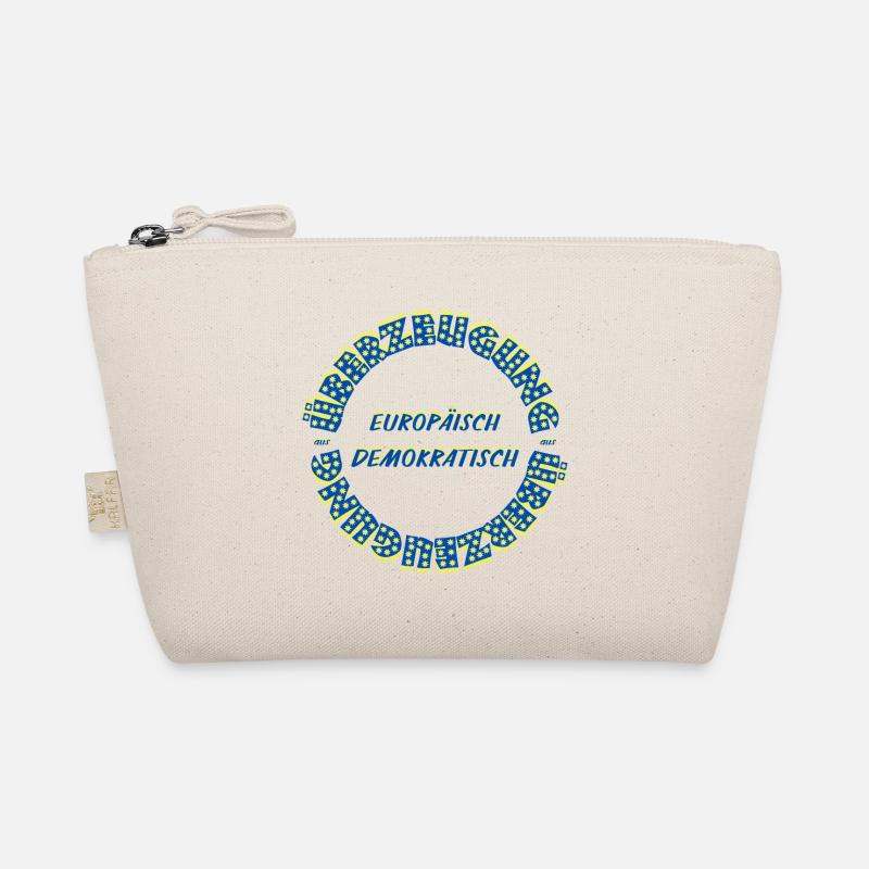 European Democratic by Conviction Circular Text Organic Pouch