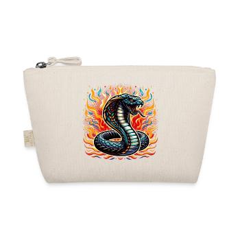 colorful cobra snake motif with flames - Organic Pouch - nature - Front