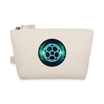 Futuristisches Neon Fußball Logo - Bio-Täschchen - Natur - Vorne