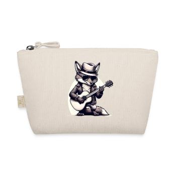 Custom Cartoon Fox Gitarre TShirt - Bio-Täschchen - Natur - Vorne
