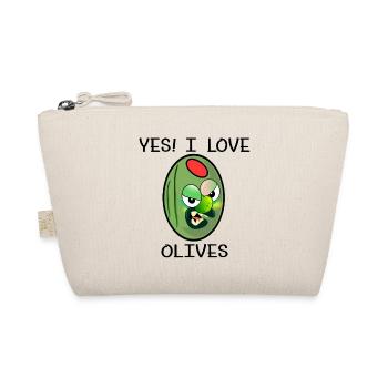 I LOVE OLIVES CARTOON - Organic Pouch - nature - Front