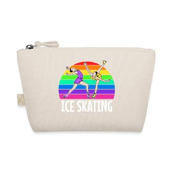 Eislaufen Eishockey Snowboard Wintersport Eis - Bio-Täschchen - Natur - Vorne