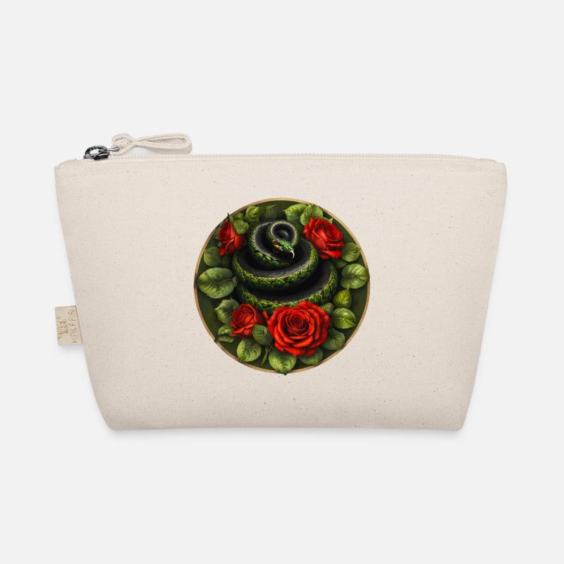 Snake and red roses Organic Pouch