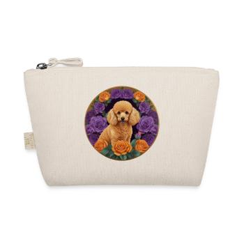 Poodle apricot and pink mauve and orange - Organic Pouch - nature - Front