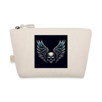 Skull with wings (black) - Organic Pouch - nature - Front