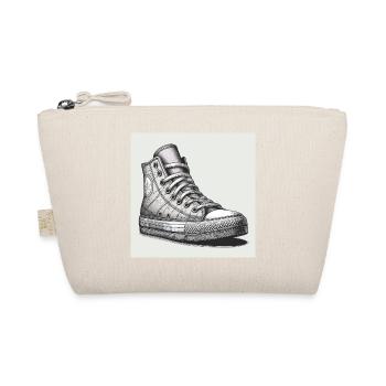 Sneaker in Schwarz-weiss - Bio-Täschchen - Natur - Vorne
