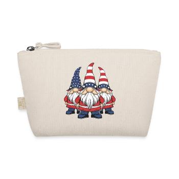Patriotic American Gnomes with USA Flag - Organic Pouch - nature - Front