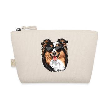 Collie, long-haired collie, dog, sunglasses, somme - Organic Pouch - nature - Front