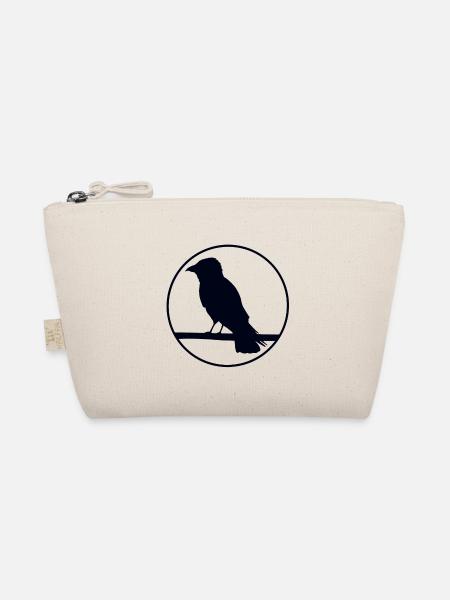 Crow on a branch - Organic Pouch - nature - Front