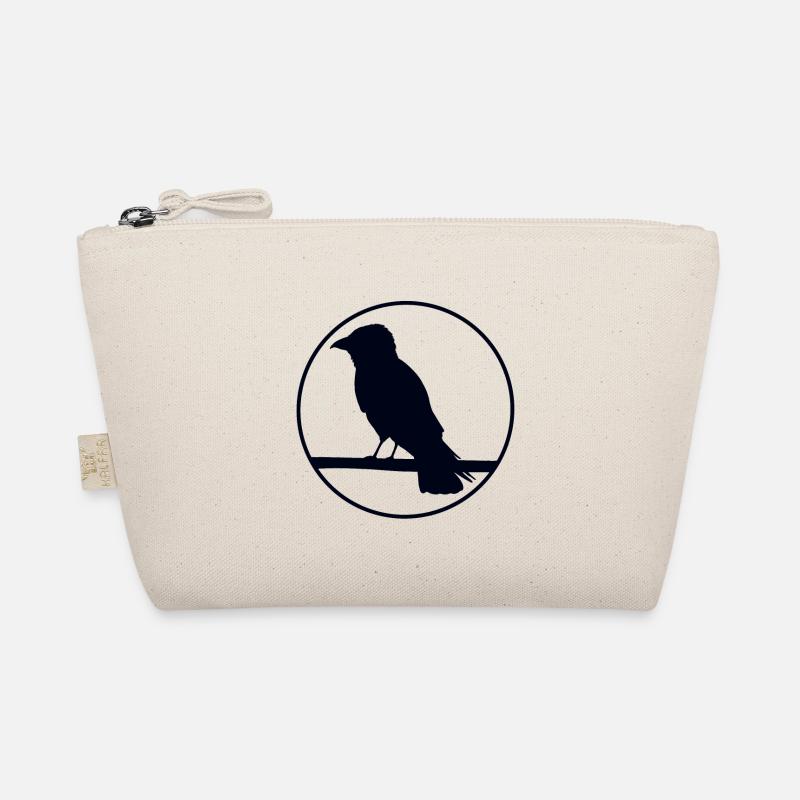 Crow on a branch Organic Pouch