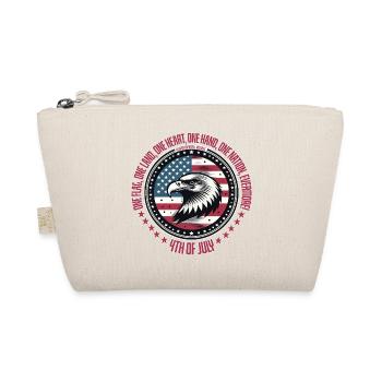 4TH OF JULY, ONE FLAG ONE HEART & NATION, PATRIOT - Organic Pouch - nature - Front