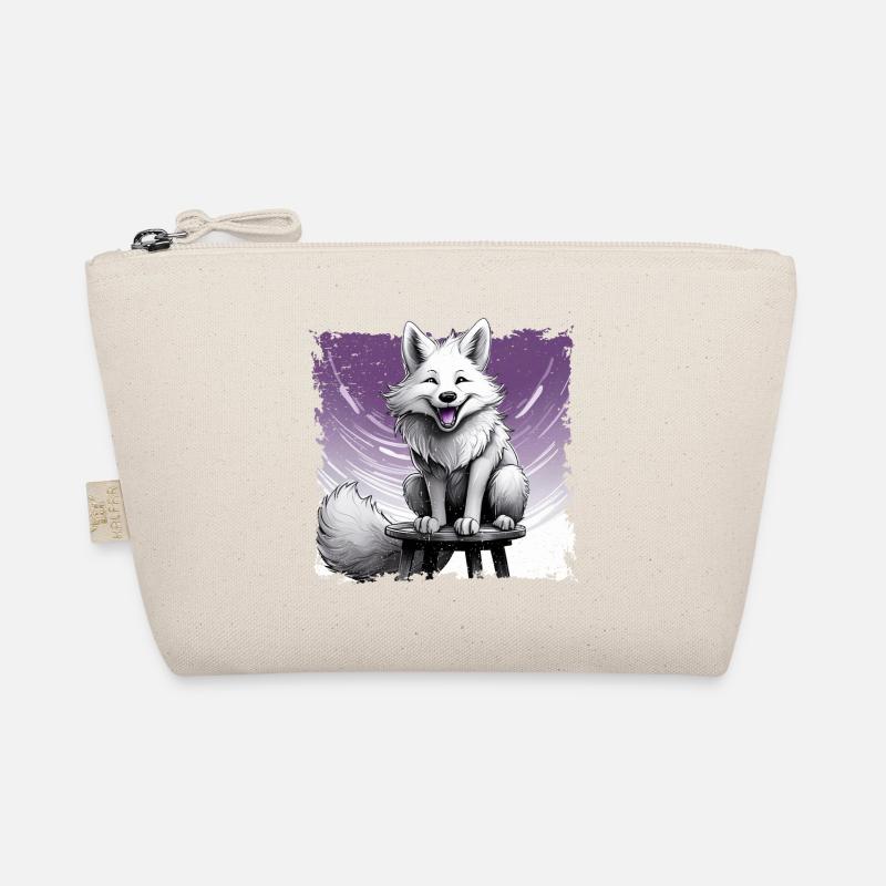 Fox comic, laughing, sitting on stool | Poster - Organic Pouch - nature