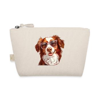 Epagneul Breton, Brittany dog, hund, Sonnenbrille, - Bio-Täschchen - Natur - Vorne