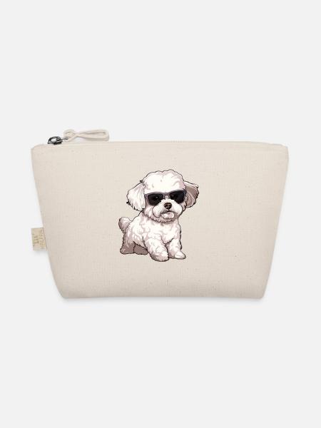 Bichon Frise, Bichon Frisé, Dog, Sunglasses - Organic Pouch - nature - Front