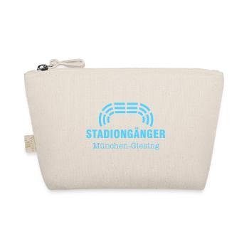 München-Giesing Stadiongänger weiß – Geschenk Fan - Bio-Täschchen - Natur - Vorne