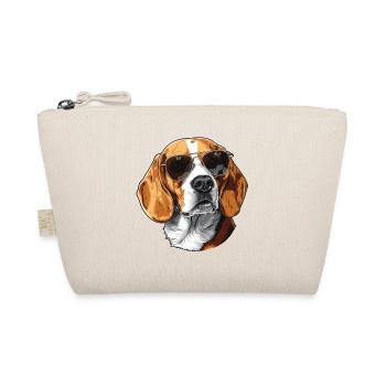 Beagle, Dog, Sunglasses, Summer - Organic Pouch - nature - Front