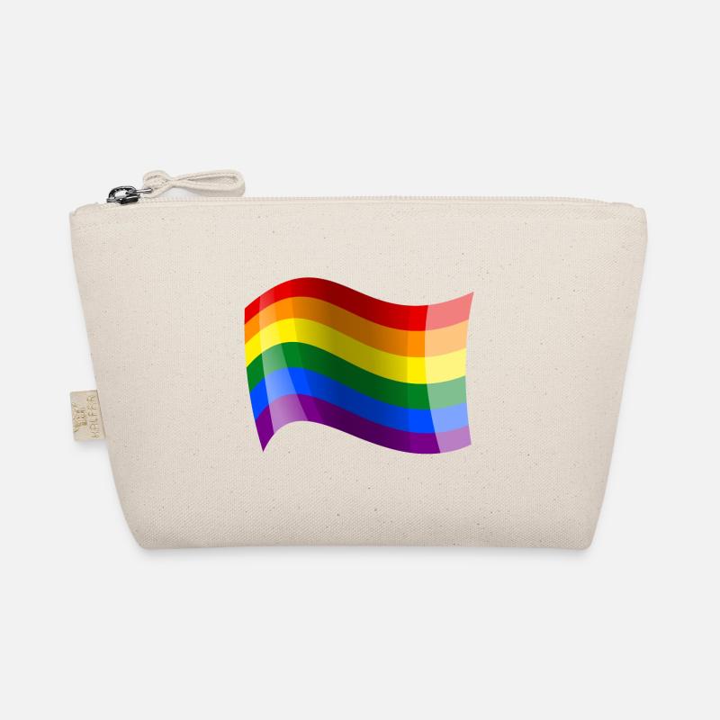 Waving rainbow flag Organic Pouch