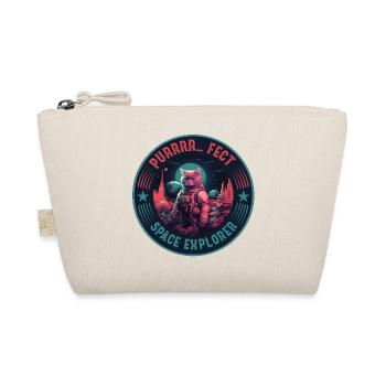 Astronaut Bengal Cat Retro Space Explorer - Organic Pouch - nature - Front