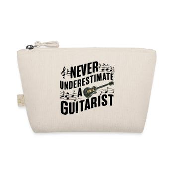 Never underestimate a Guitarist - Organic Pouch - nature - Front